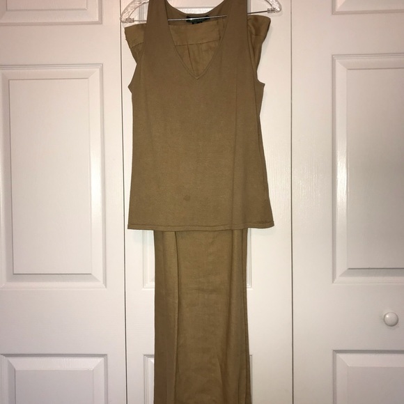 Ralph Lauren Linen Pants& Matching Sleeveless Top - Picture 1 of 13